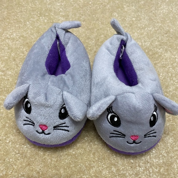 Toddler Girls' Little Kid Slip On Plush Animal House Slippers - Picture 1 of 2
